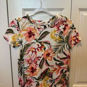 Old Navy Tropical Floral Short Sleeve Tee